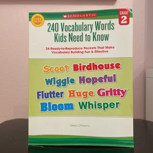 240 Vocabulary Words Kids Need to Know: Grade 2
