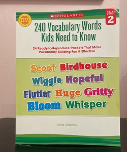 240 Vocabulary Words Kids Need to Know: Grade 2