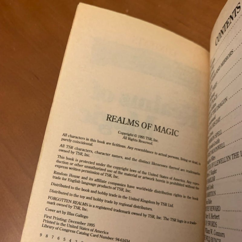 Realms of Magic, Forgotten Realms Anthology, First Edition First Printing