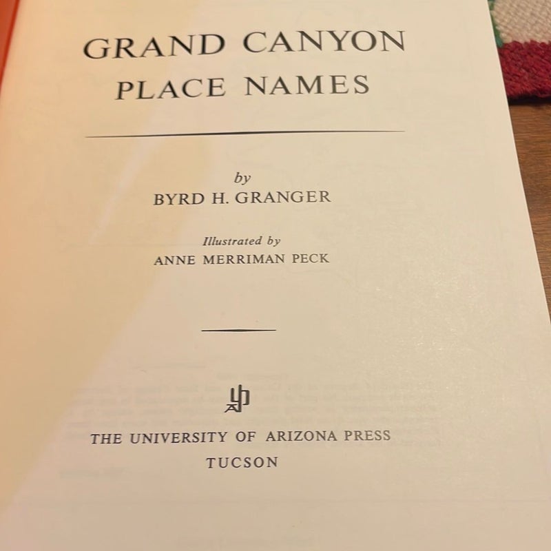 Grand Canyon Place Names 