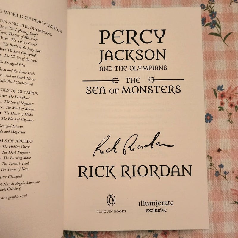 The Sea of Monsters Illumicrate Special Edition (#2 of Percy Jackson) Slightly Damaged, Signed ✨️