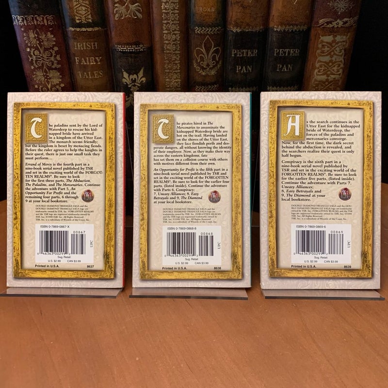 Complete Double Diamond Triangle Saga 1-9: The Abduction, The Paladins, The Mercanaries, Errand of Mercy, An Oppertunity for Profit, Conspiracy, Uneasy Alliances, Easy Betrayals, The Diamond, All First Edition First Printing