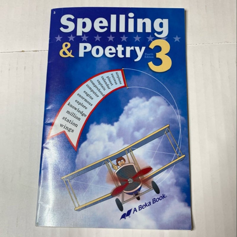 Abeka Spelling and Poetry 3 Fourth Edition