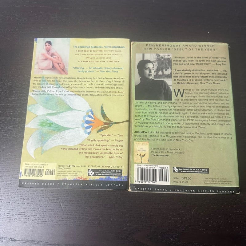 2 Books: The Namesake & Interpreter of Maladies