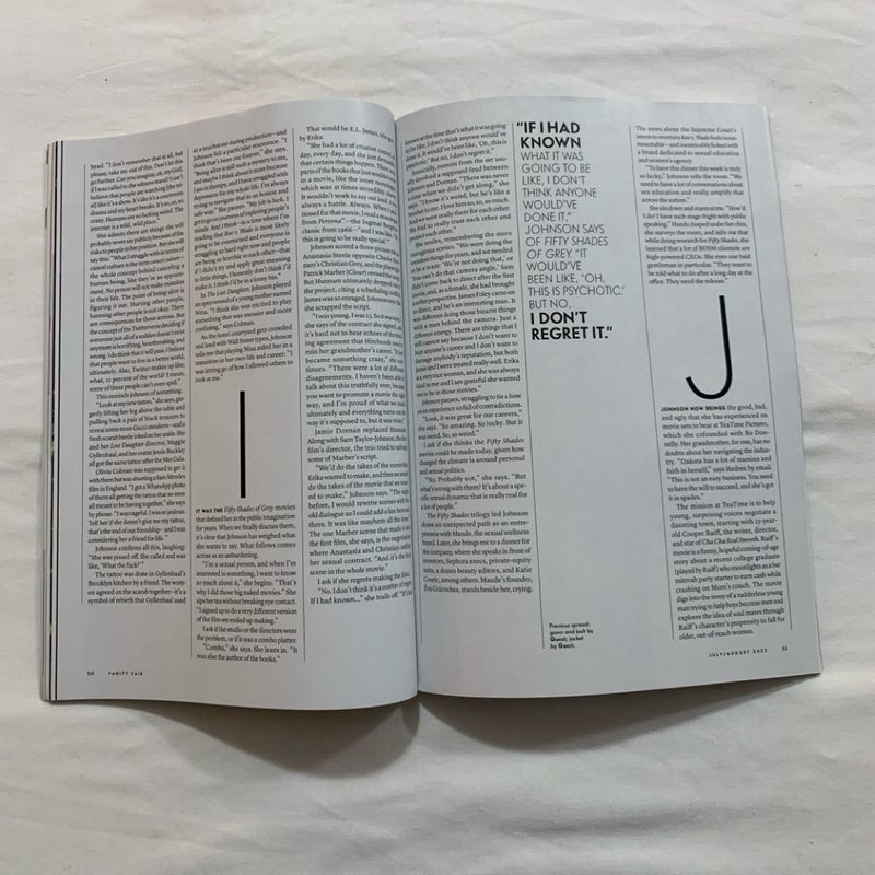 Vanity Fair Dakota Johnson “The Summer Of” Issue July/August 2022 Magazine