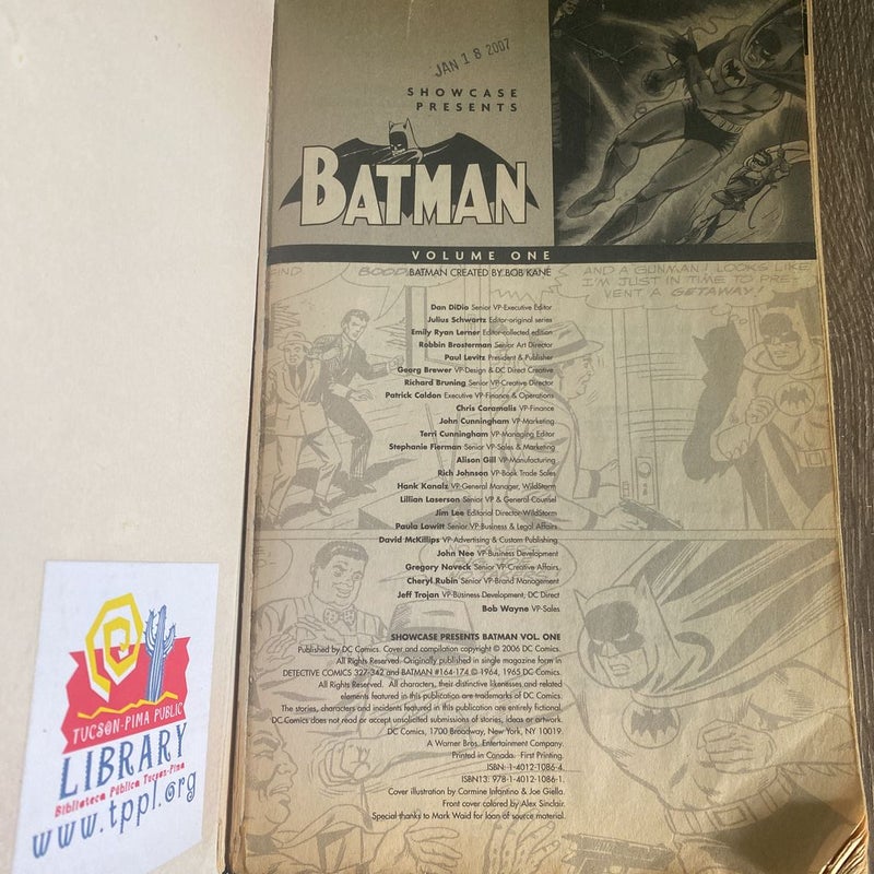 Batman Comic Book Volume One