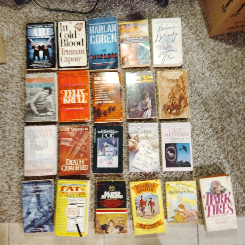 Book bundle of 21 paperbacks