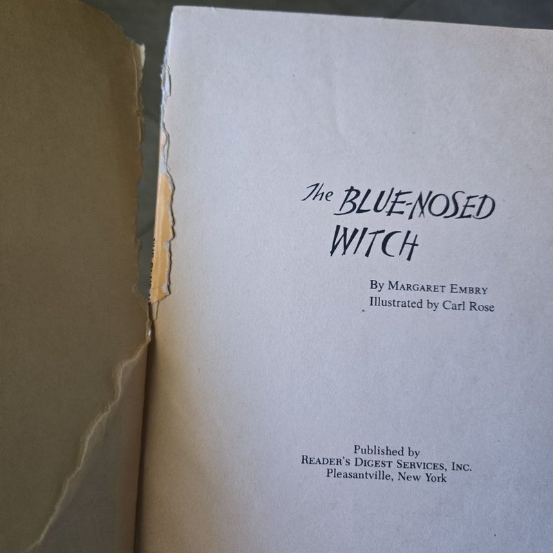 The Blue Nosed Witch paperback 1956 first printing cover has tear see photos 