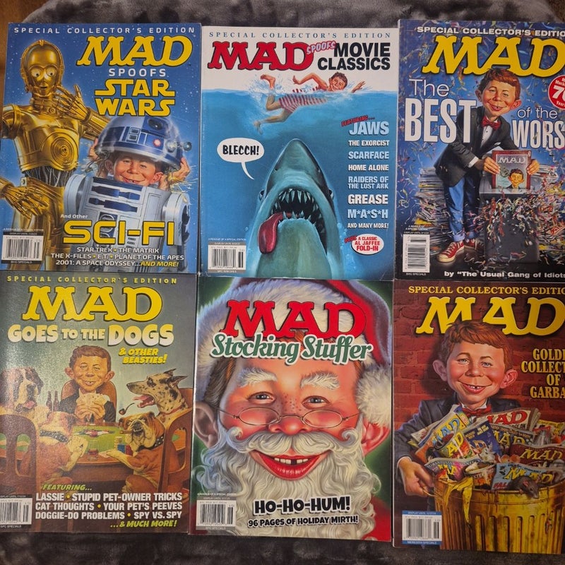 6 Mad Magazines