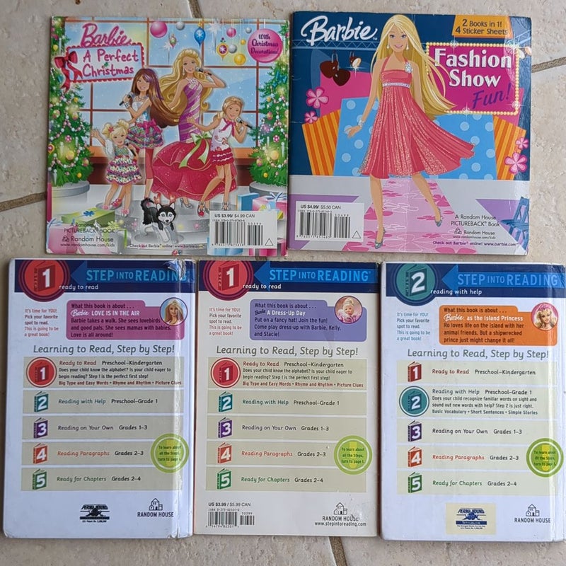 Barbie set of 5 book lot 