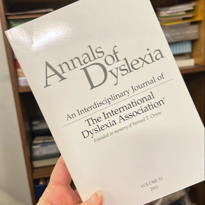 Annals of Dyslexia 2003