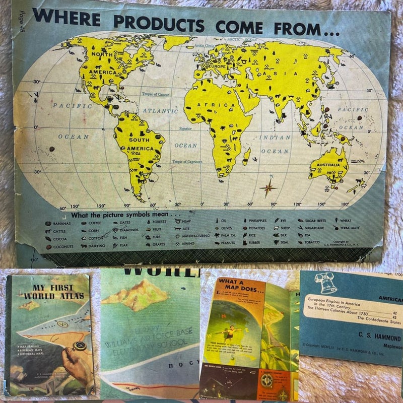 Bundle of US and World Flag and World Atlas Booklets 50s & 60s