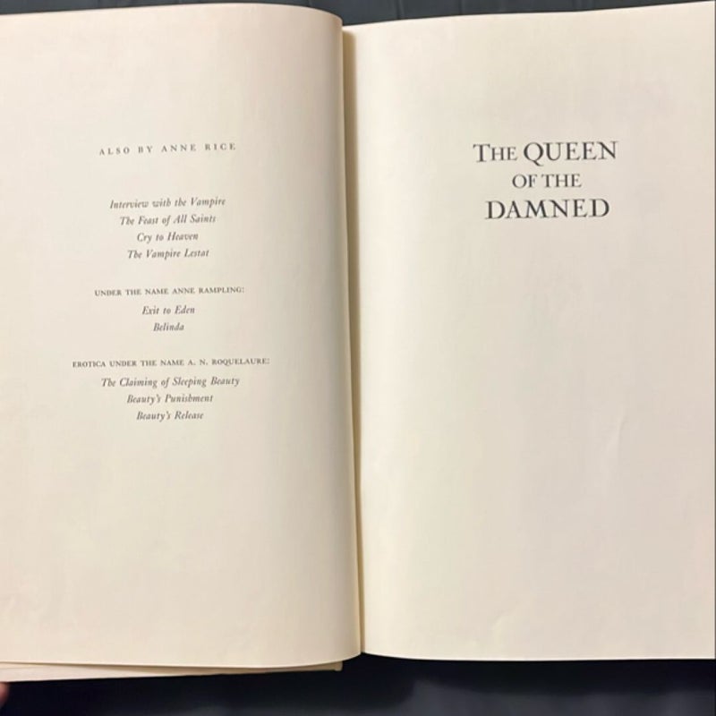 The Queen of the Damned (No Dust Jacket)