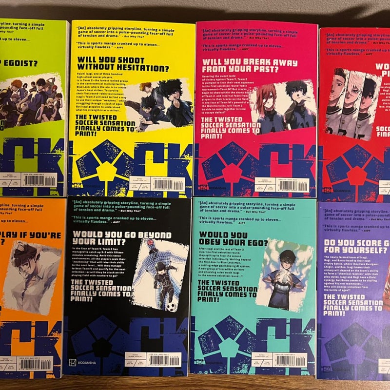 Blue Lock English Manga Set Volumes 1-8 (Read description)