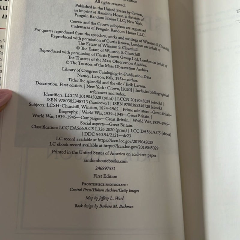 The Splendid and the Vile (FIRST EDITION)