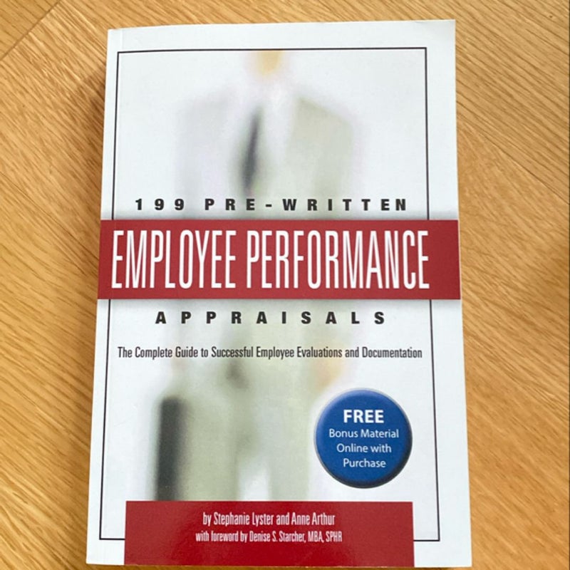 199 Pre-Written Employee Performance Appraisals