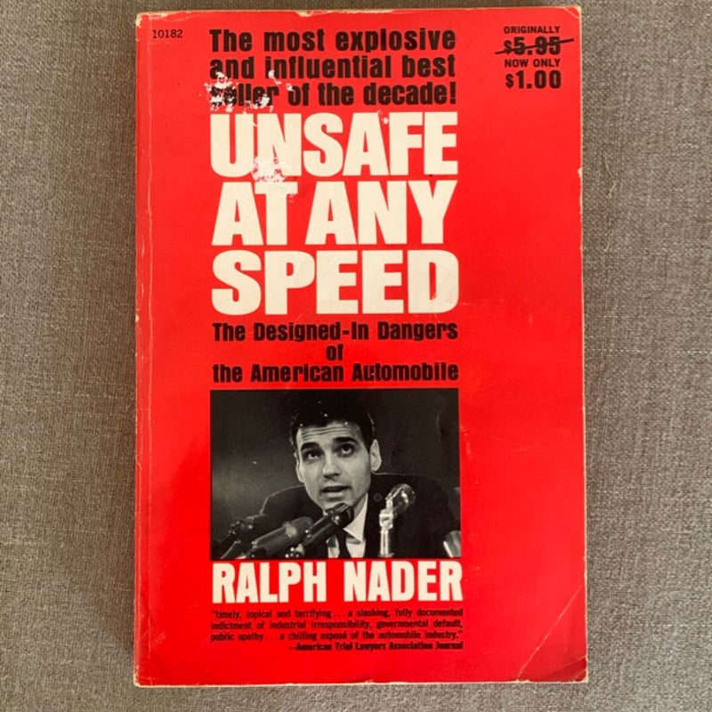 UNSAFE AT ANY SPEED: Vintage Pocket Books Paperback!