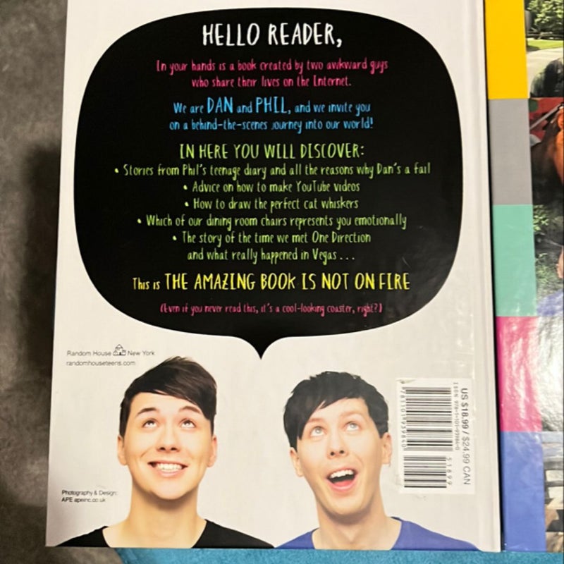 Dan and Phil Go Outside & The Amazing Book is Not on Fire (set of 2 books)