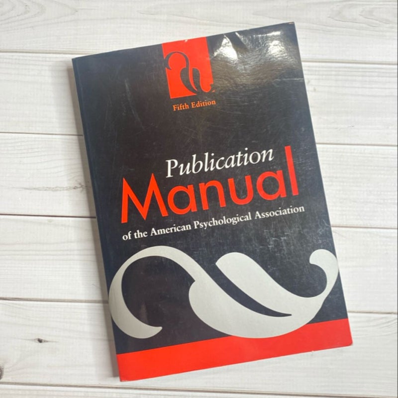 Publication Manual of the American Psychological Association