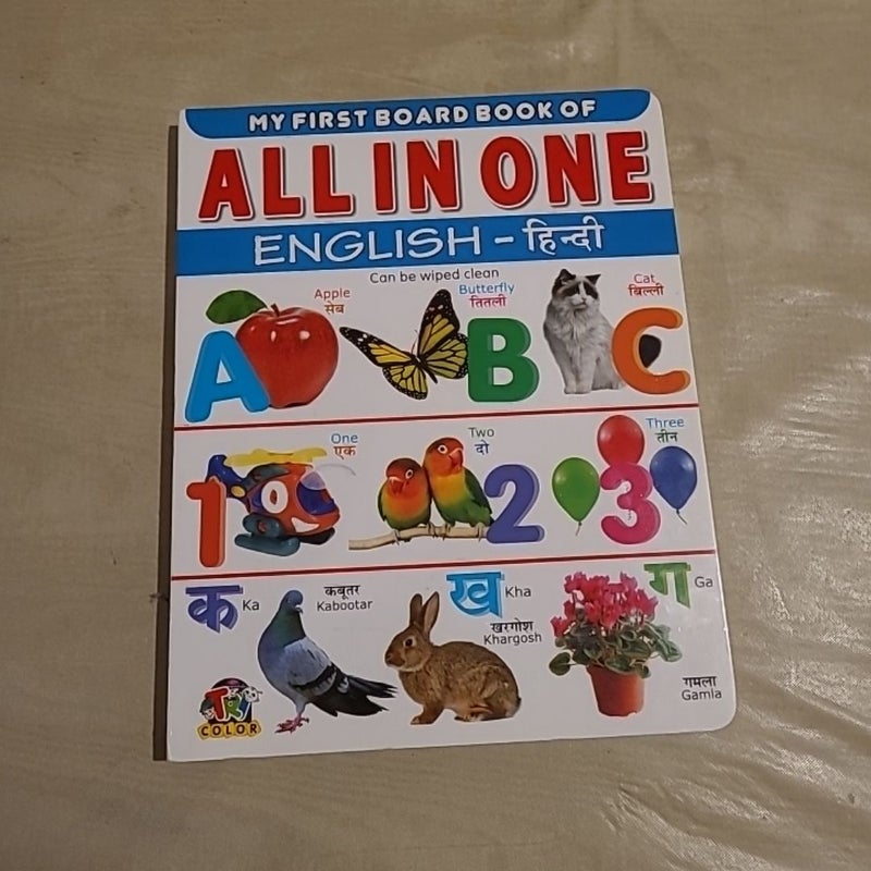 My First Board Book of All in One English-Hindi