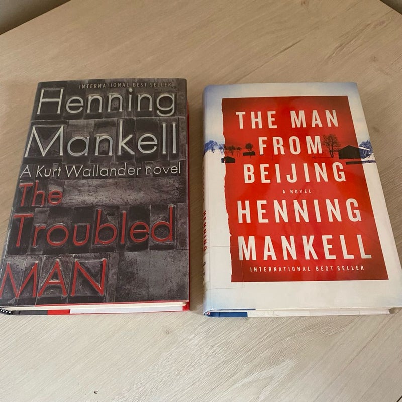 Lot Of Two (2) Henning Mankell Hardcover Books ExLibrary - One First US Edition