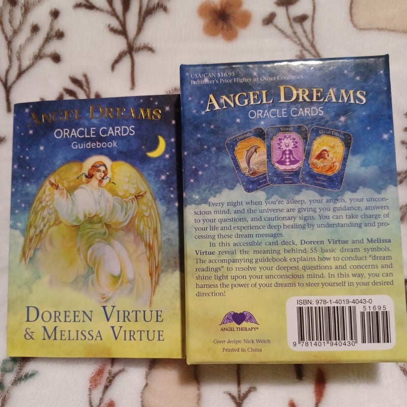 Angel dream Oracle tarot cards.