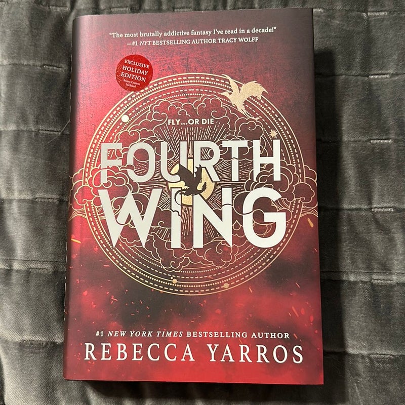 Fourth Wing 1st Edition Sprayed Edges by Rebecca Yarros, Hardcover