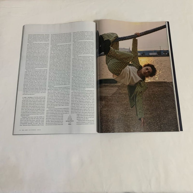 GQ Timothée Chalamet “Gives Us The Full Download”Issue November 2023  Plus Gucci Insert  
