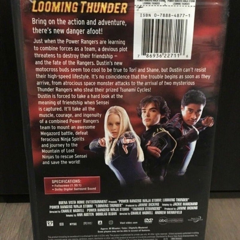 Power Rangers Ninja Storm Volume 2 Looming Thunder DVD with Case Super Sentai