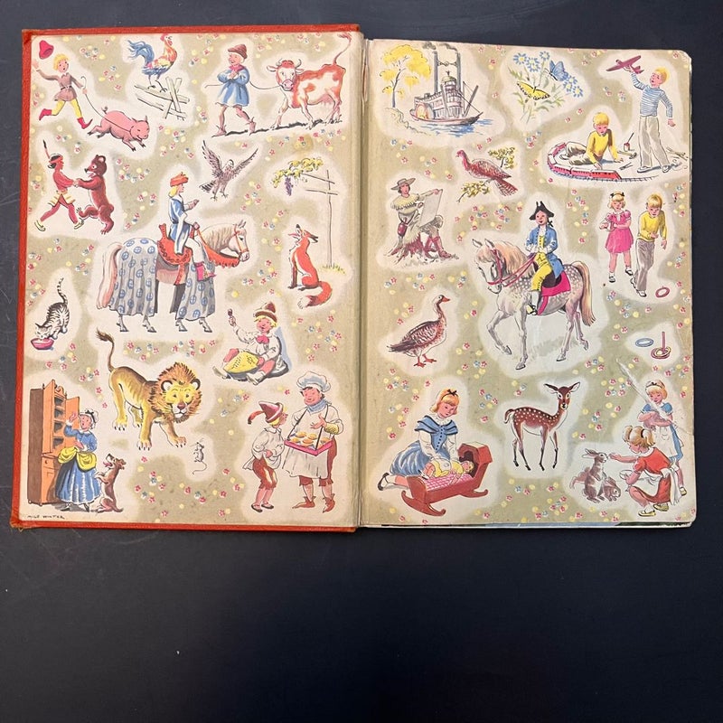 Childcraft Book Vol 5 Life In Many Lands Orange Hardcover 1949 Vintage Book
