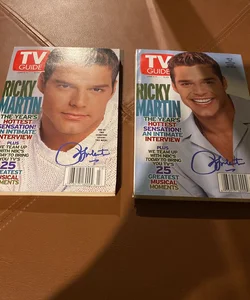 Ricky Martin  2 Signature Cover Magazines