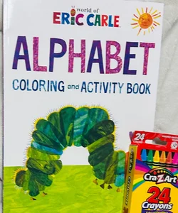 Brand New! Eric Carle Coloring & Activity Book with NEW Box of 24 Crayons