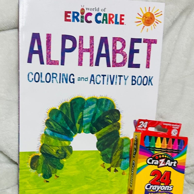 Brand New! Eric Carle Coloring & Activity Book with NEW Box of 24 Crayons