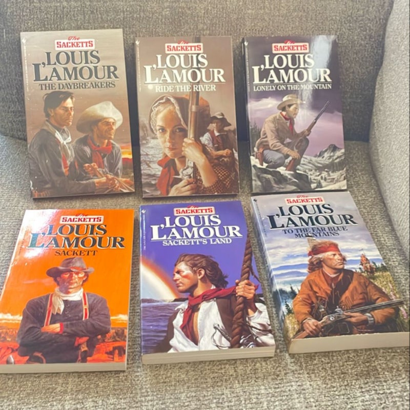 Boxed set of 6 Louis L’Amour books 