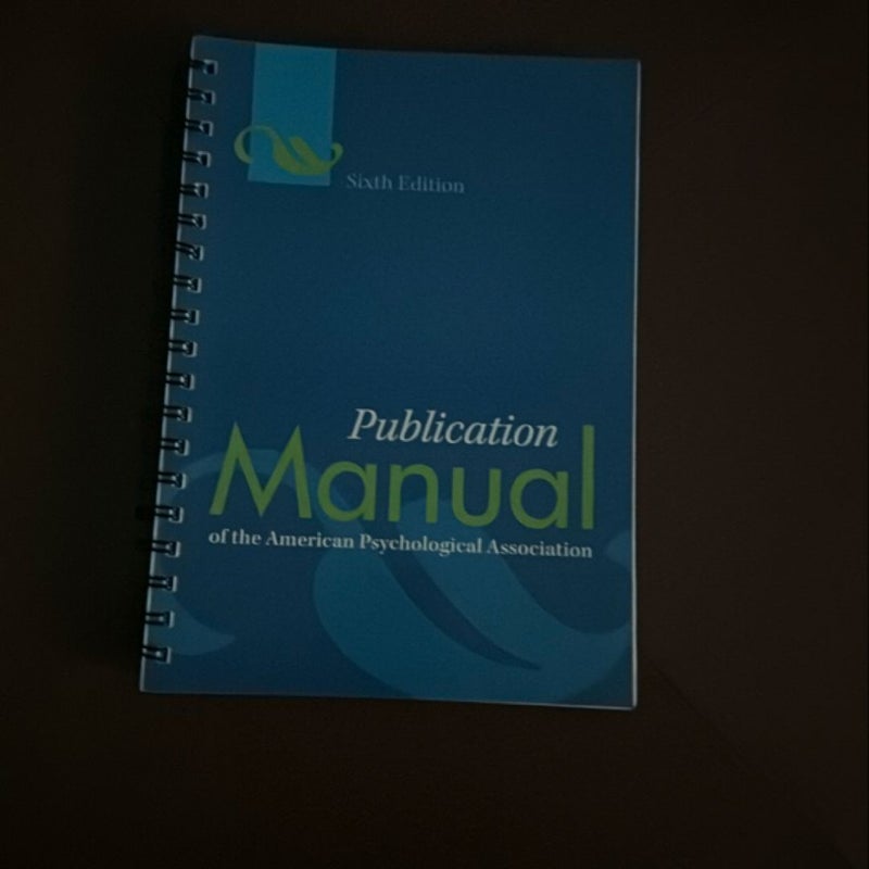 Publication Manual of the American Psychological Association