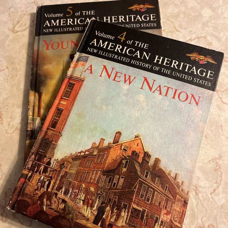 Bundle of 2 volumes of the American Heritage New Illustrated History of the United States 
