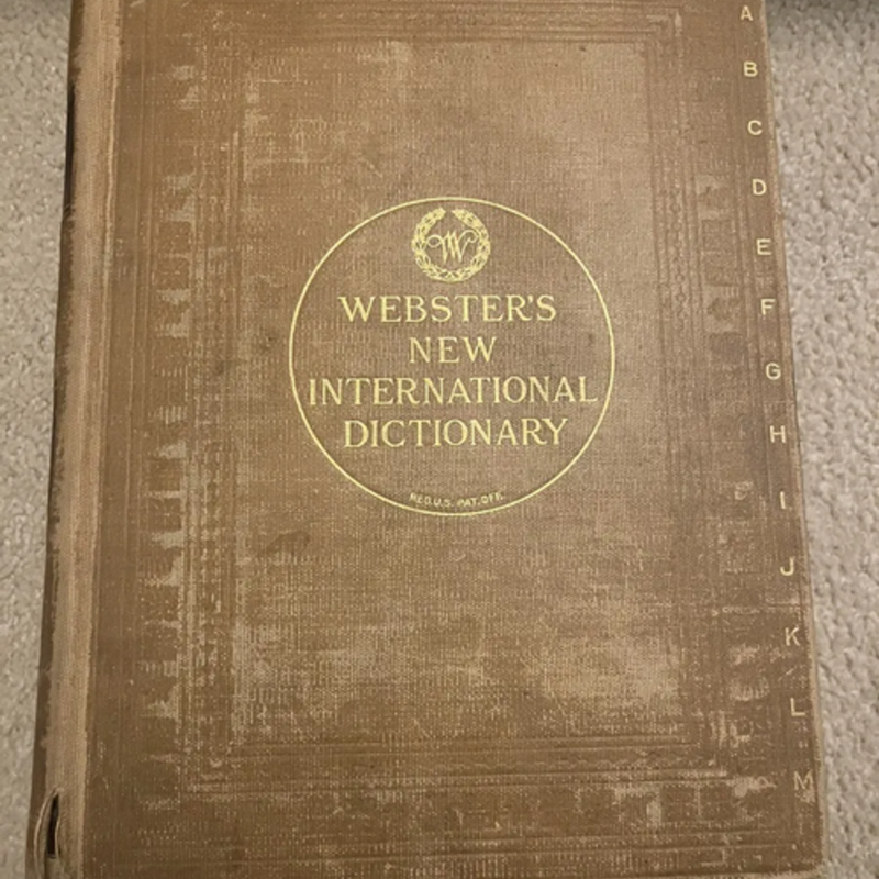 WEBSTER'S NEW INTERNATIONAL DICTIONARY OF THE ENGLISH LANGUAGE 1933