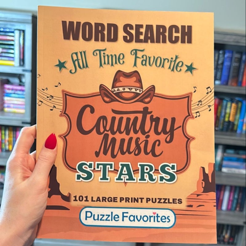 Country Music Word Search Large Print