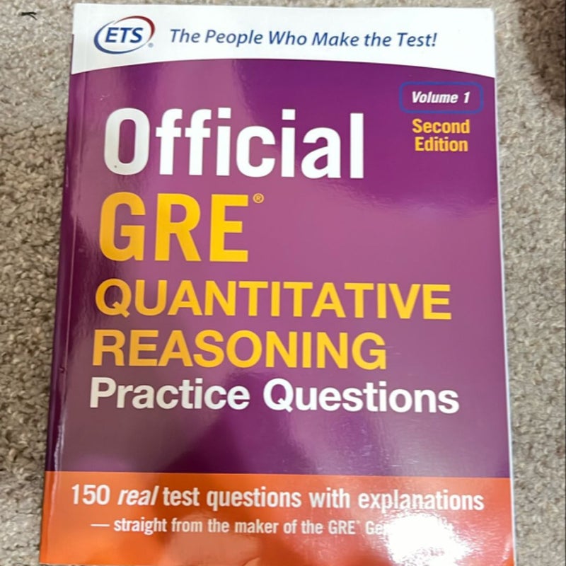 Official GRE Quantitative Reasoning Practice Questions, Second Edition, Volume 1