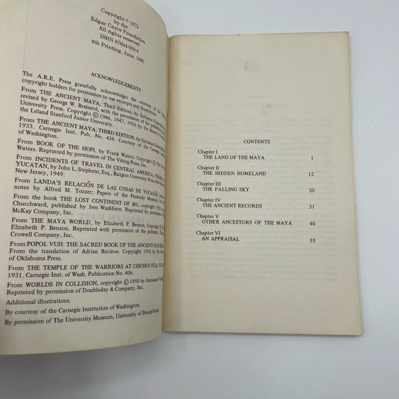 The Maya: Based on the Edward Cayce Readings