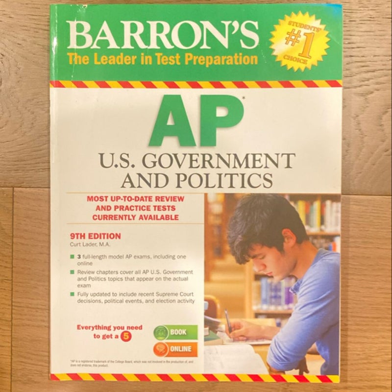 Barron's AP U. S. Government and Politics with CD-ROM