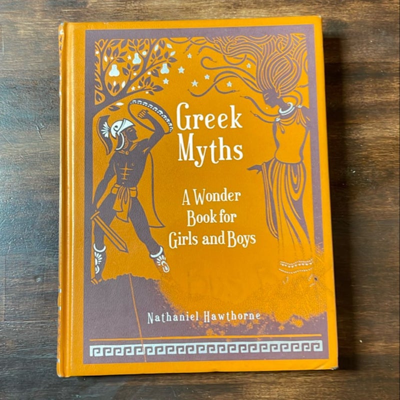 B&N Greek Myths a Wonder Book Leather-O/P