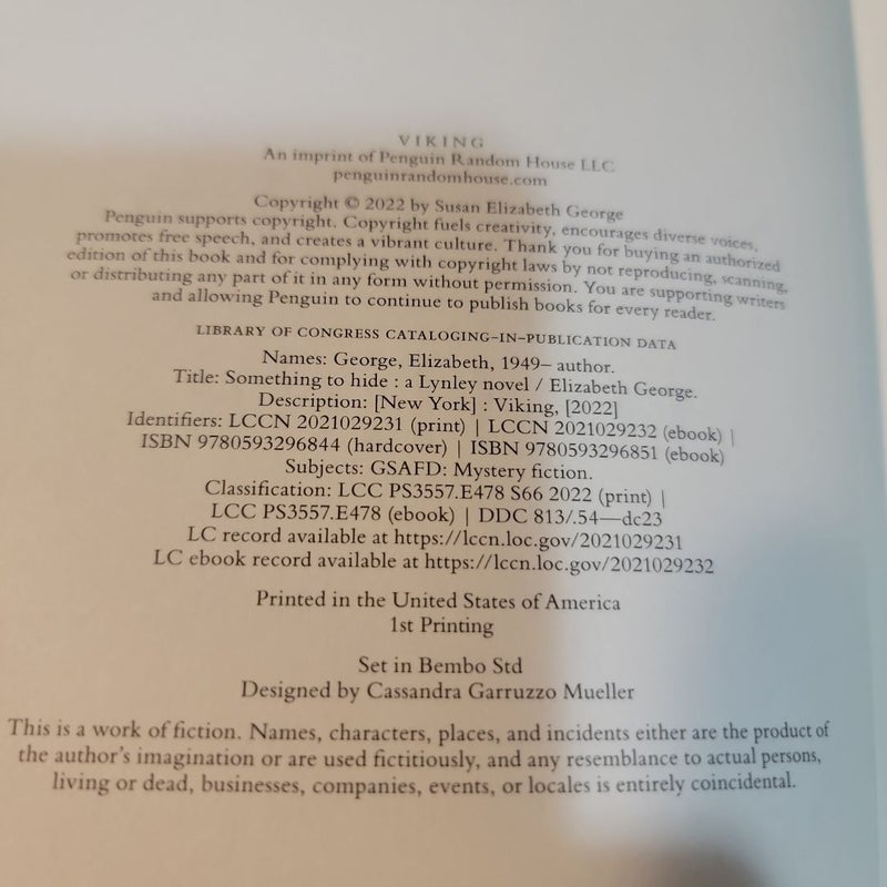 Something to Hide (First Printing)