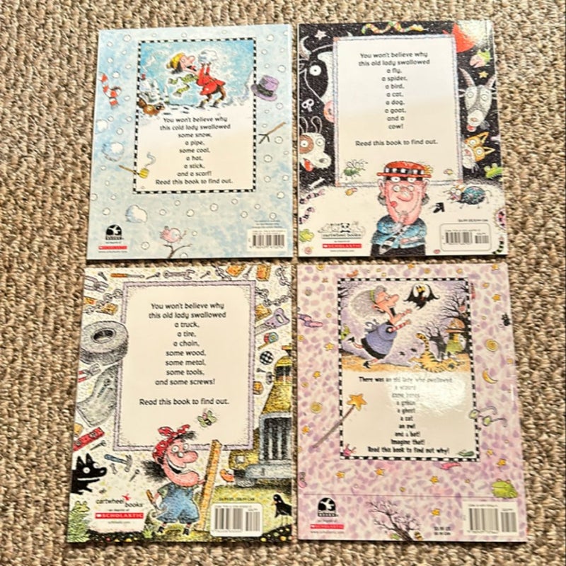 Lot/Bundle of 8 “There Was an Old Lady Who Swallowed …!”