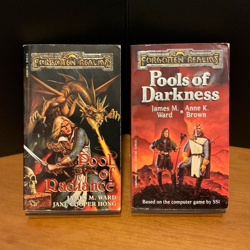Vintage Forgotten Realms: Heroes of Phlan 1 & 2: Pool of Radiance, Pools of Darkness, 1989 First Edition First Printing