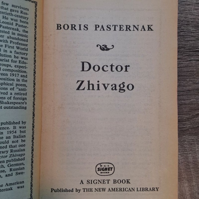 Doctor Zhivago By Boris Pasternak 1960 Second US Printing