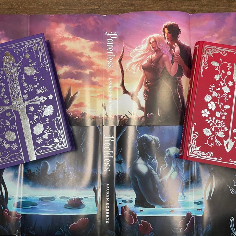 Waterstones Deluxe Editions of Powerless & Reckless by Lauren Roberts