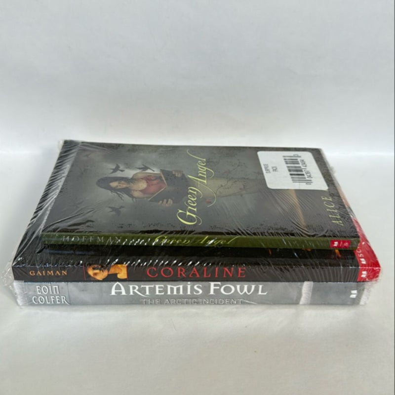 Green angel, coraline, and artemis fowl arctic incidence Surprised pack book bundle