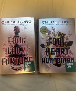 Foul lady fortune and foul heart huntsman signed chloe gong