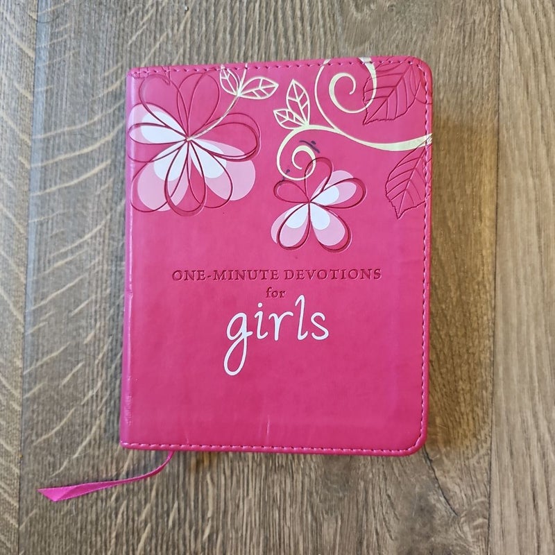 One Minute Devotions for Girls Lxu-Leather